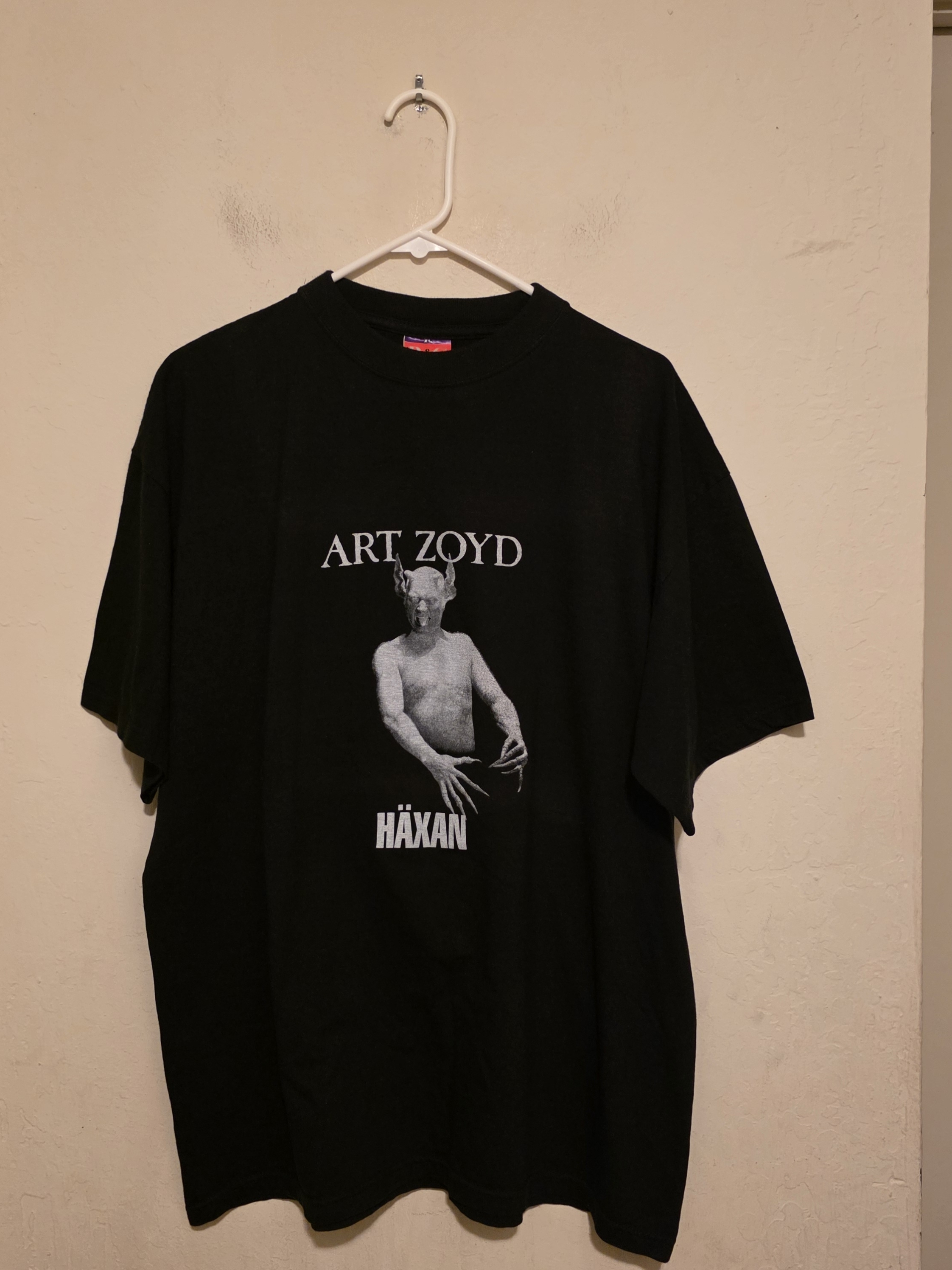 B&C Men's Size Xl Black Graphic T-Shirt Art Zoyd Hxan Music Horror Short Sleeve